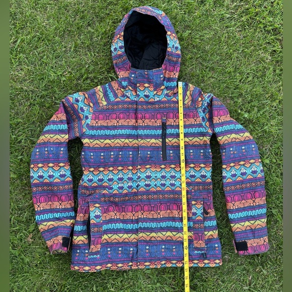Burton Horizon Women’s Med. Mtn Dew Snowboard Jacket DryRide Mountain Multicolor - Picture 5 of 13